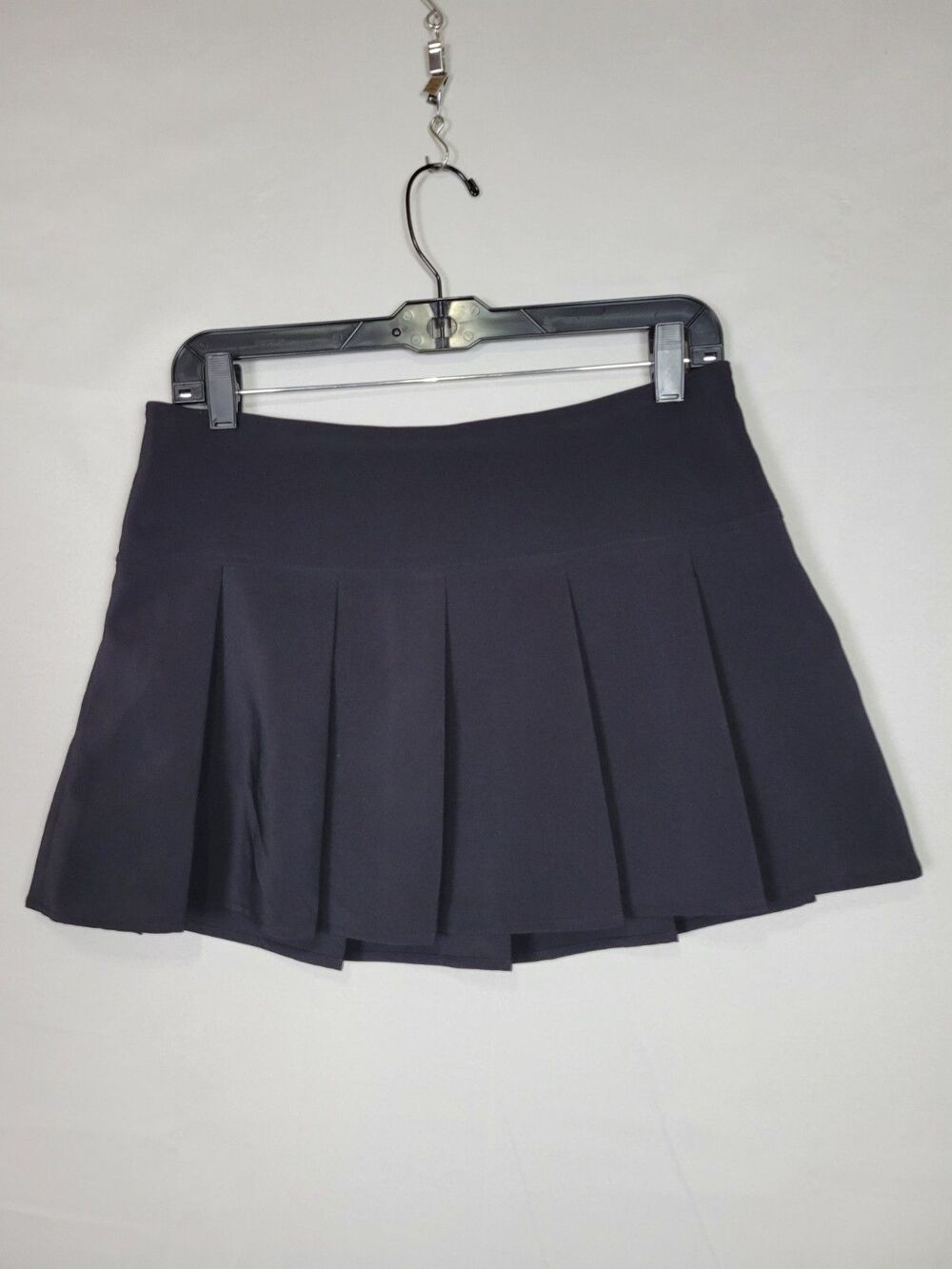 Forever 21 Pleated Black Mini Skirt Womens Medium Dark Academia Gothic Preppy
